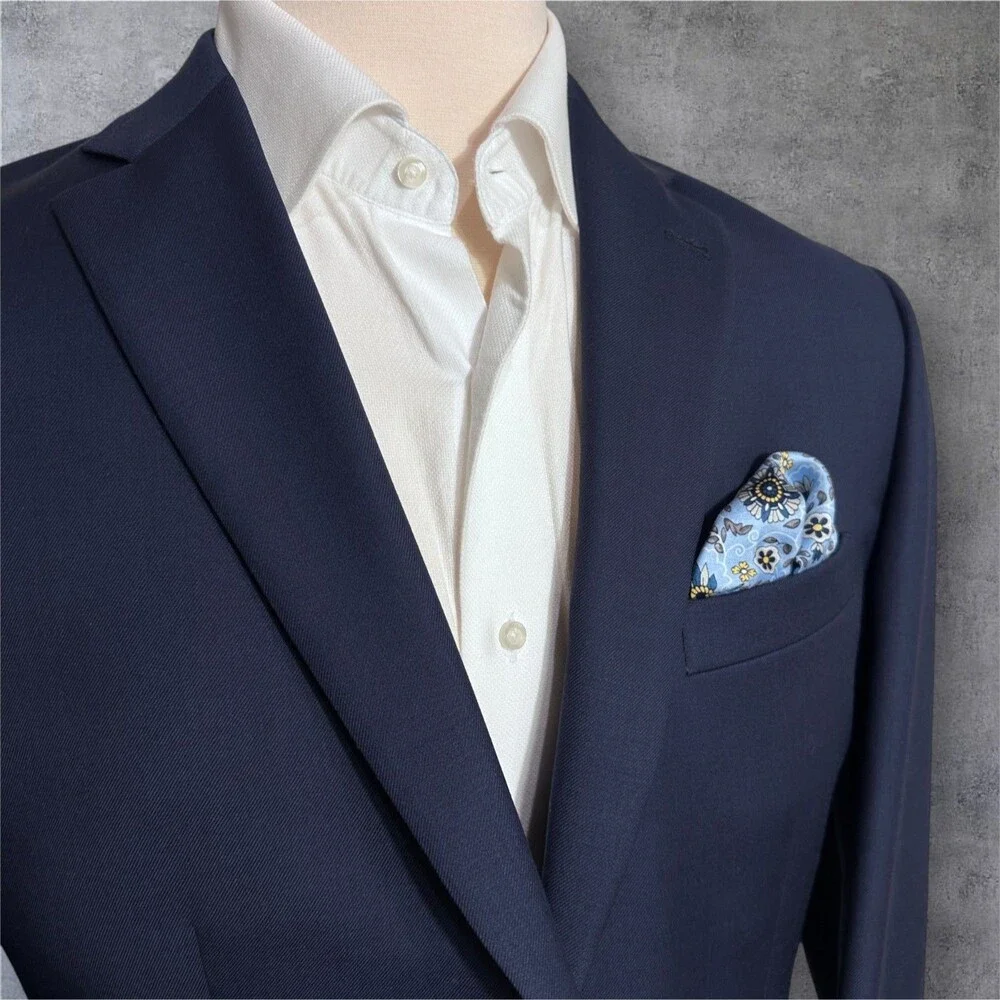 JOSEPH ABBOUD Men’s 42R Navy Blazer Sport Coat 2 Button Jacket 100% Wool Suits